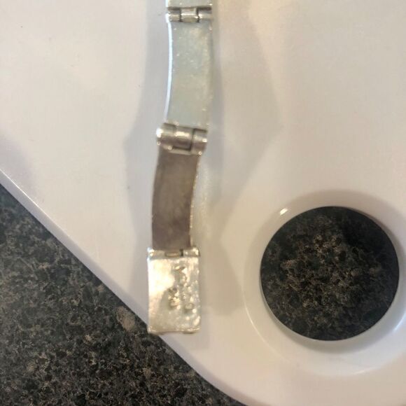 Vintage Sterling silver 925 Bracelet /w genuine Agate stones - Picture 8 of 16